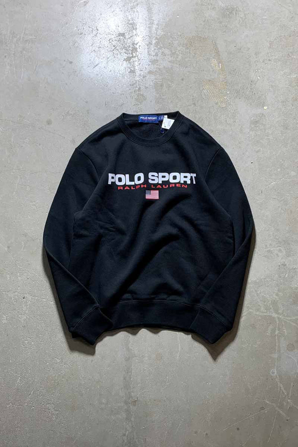 LOGO SWEATSHIRT / BLACK [SIZE: L DEADSTOCK/NOS]
