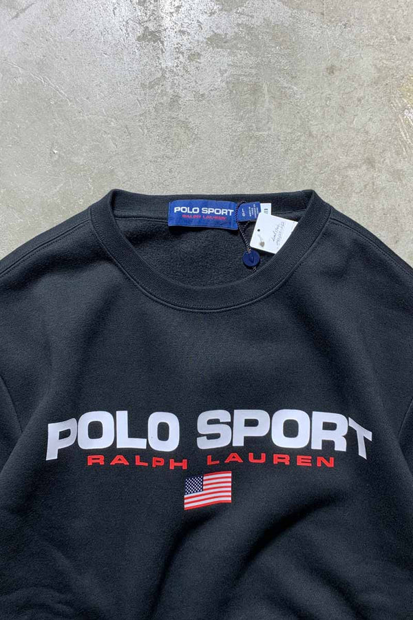 LOGO SWEATSHIRT / BLACK [SIZE: L DEADSTOCK/NOS]