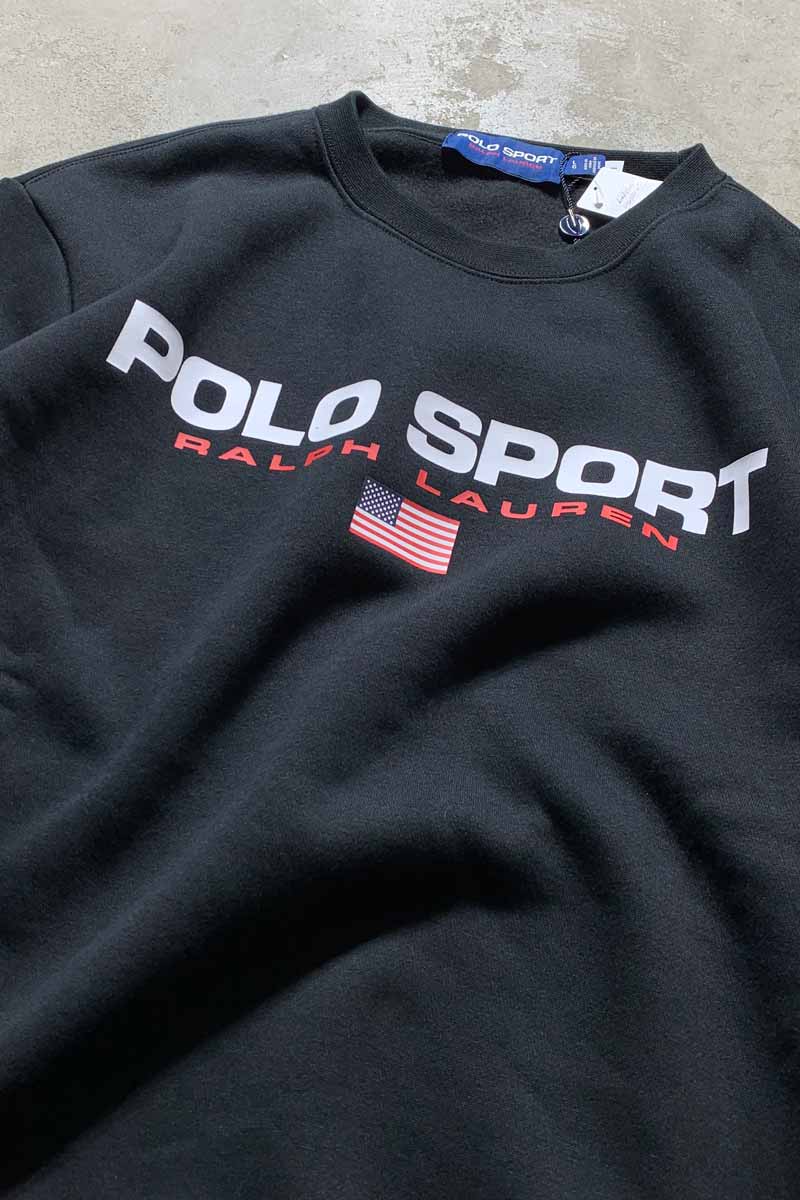 LOGO SWEATSHIRT / BLACK [SIZE: L DEADSTOCK/NOS]