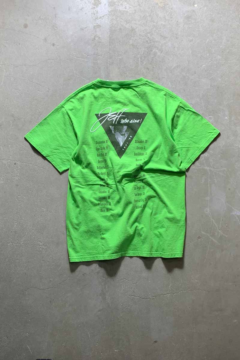 90-00'S S/S JEFF BECK WHO ELSE TOUR MUSIC T-SHIRT / GREEN [SIZE: XL USED]