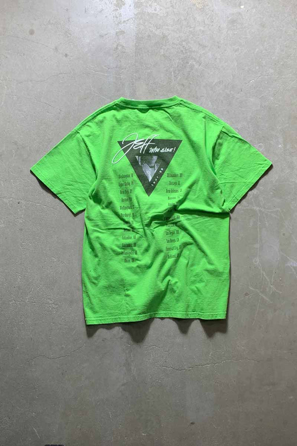 90-00'S S/S JEFF BECK WHO ELSE TOUR MUSIC T-SHIRT / GREEN [SIZE: XL USED]