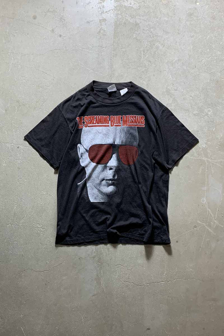 MADE IN USA 88'S THE SCREAMING BLUE MESSIAHS TOUR T-SHIRT / BLACK [SIZE: XL USED]