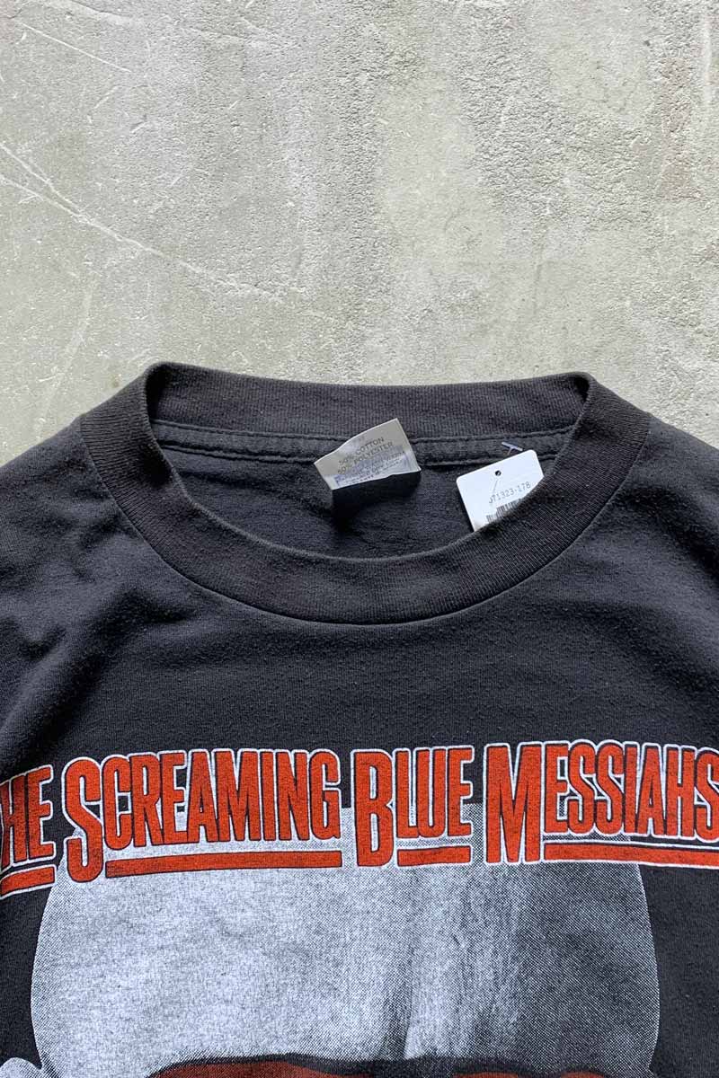 MADE IN USA 88'S THE SCREAMING BLUE MESSIAHS TOUR T-SHIRT / BLACK [SIZE: XL USED]