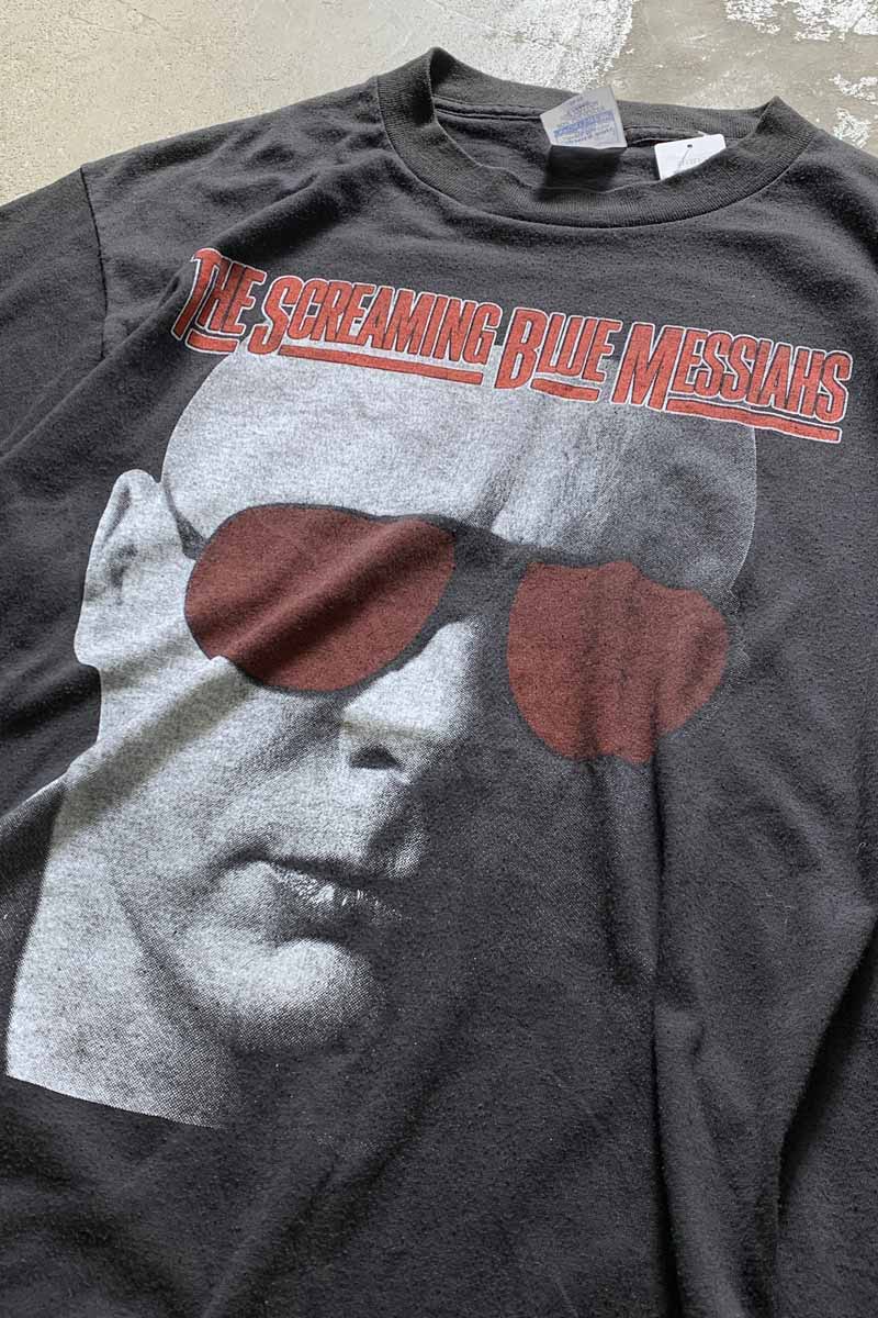 MADE IN USA 88'S THE SCREAMING BLUE MESSIAHS TOUR T-SHIRT / BLACK [SIZE: XL USED]