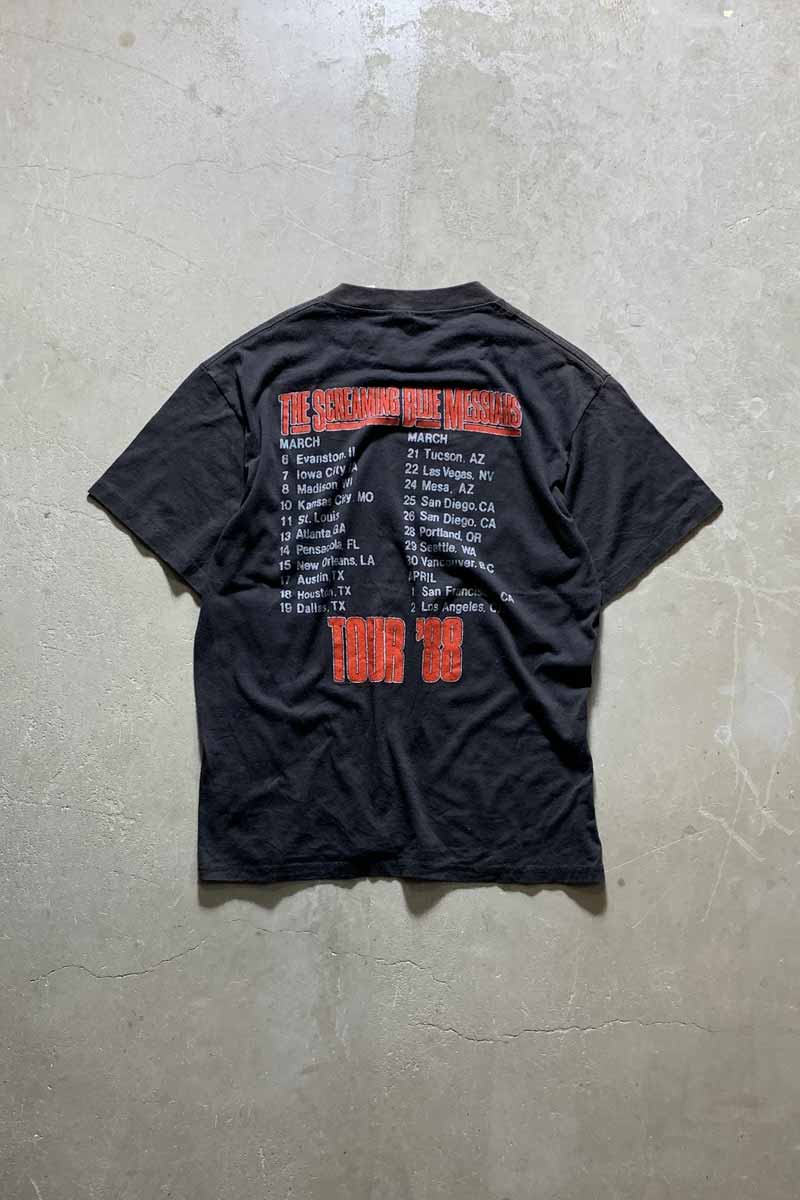 MADE IN USA 88'S THE SCREAMING BLUE MESSIAHS TOUR T-SHIRT / BLACK [SIZE: XL USED]