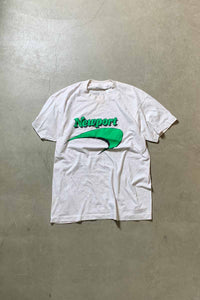 MADE IN USA 80'S S/S NEWPORT PRINT ADVERTISING T-SHIRT / WHITE [SIZE: L USED]