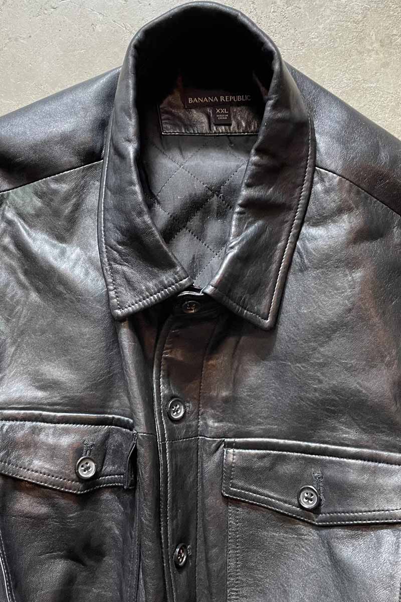 15'S LEATHER JACKET / BLACK [SIZE: XXL USED]