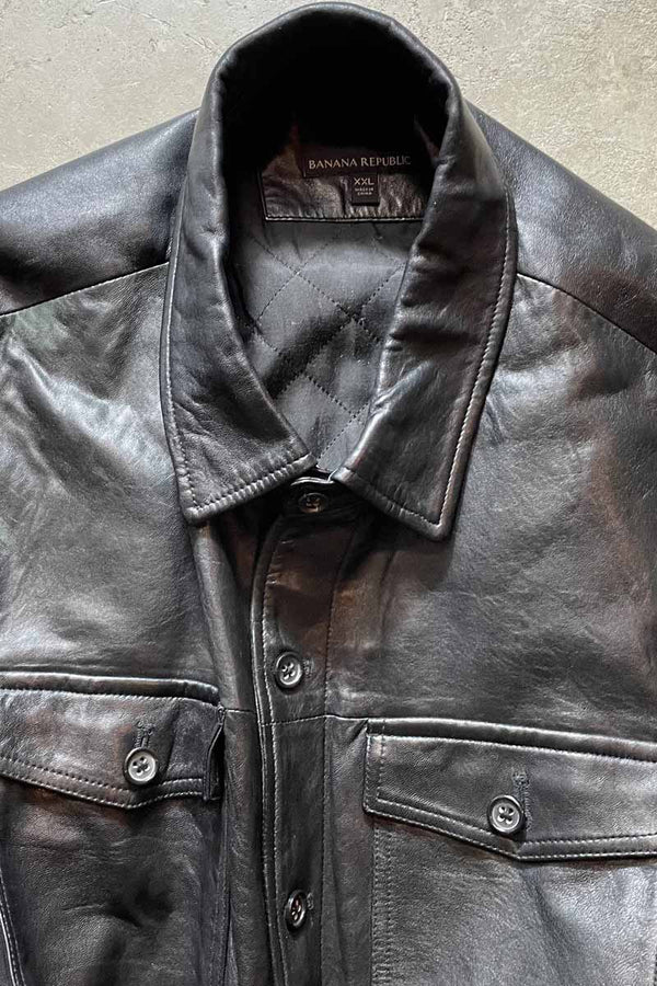15'S LEATHER JACKET / BLACK [SIZE: XXL USED]