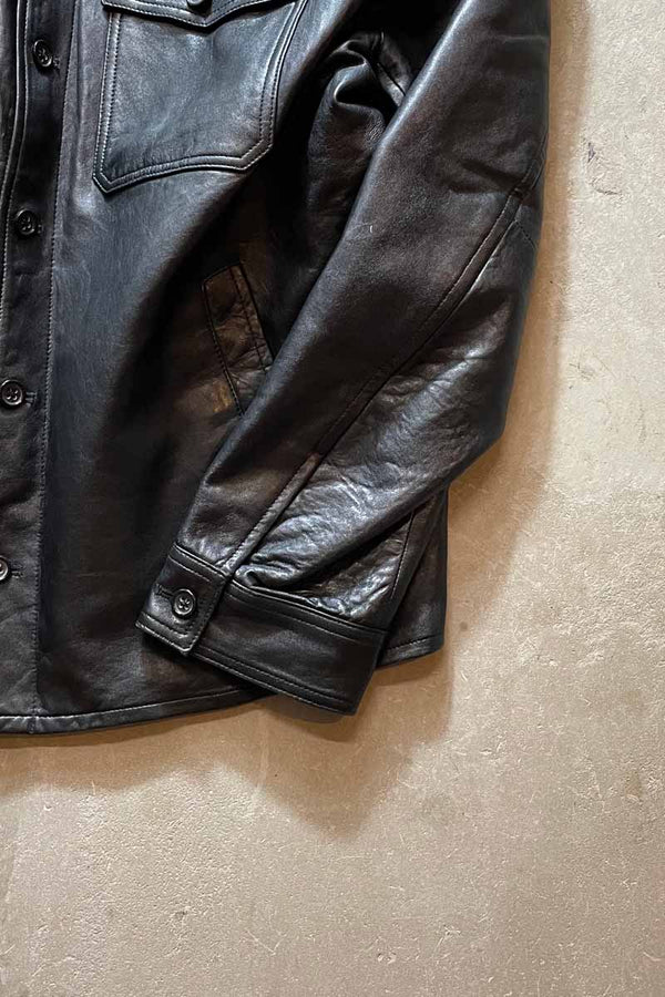 15'S LEATHER JACKET / BLACK [SIZE: XXL USED]