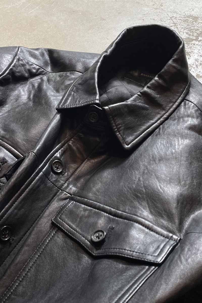 15'S LEATHER JACKET / BLACK [SIZE: XXL USED]