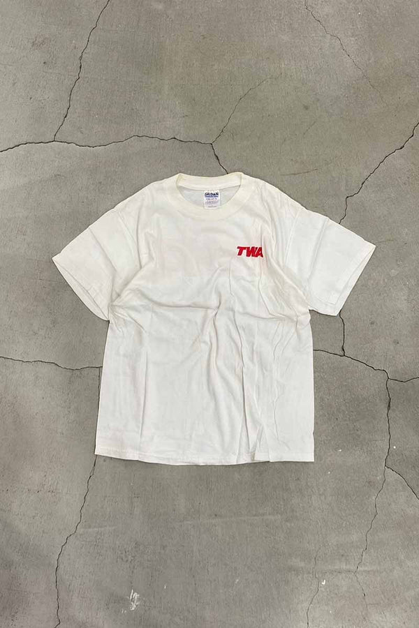 S/S TWA BACK PRINT ADVERTISING T-SHIRT / WHITE [SIZE: L USED]