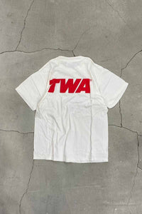 S/S TWA BACK PRINT ADVERTISING T-SHIRT / WHITE [SIZE: L USED]