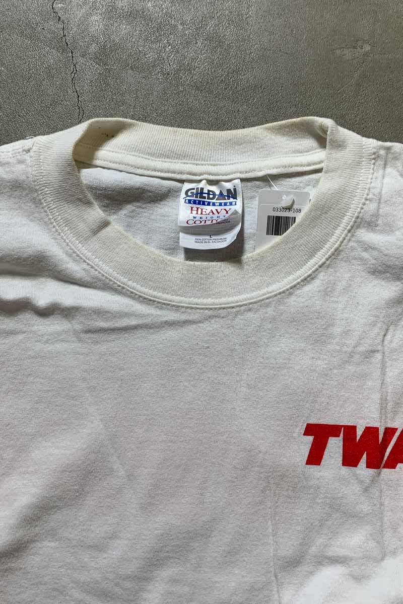 S/S TWA BACK PRINT ADVERTISING T-SHIRT / WHITE [SIZE: L USED]