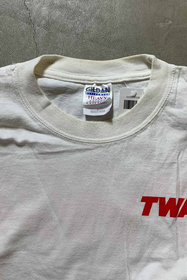 S/S TWA BACK PRINT ADVERTISING T-SHIRT / WHITE [SIZE: L USED]
