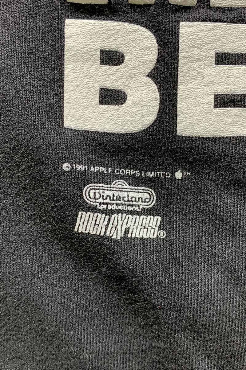 MADE IN USA 90'S S/S THE BEATLES PRINT BAND T-SHIRT / BLACK [SIZE: XL USED]
