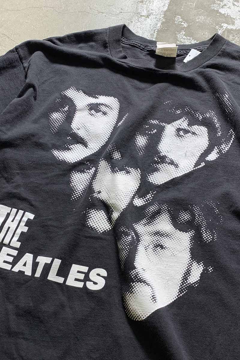 MADE IN USA 90'S S/S THE BEATLES PRINT BAND T-SHIRT / BLACK [SIZE: XL USED]