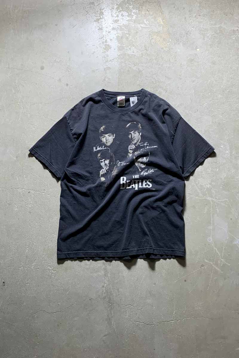 MADE IN MEXICO 01'S S/S THE BEATLES PRINT BAND T-SHIRT / BLACK [SIZE: XL USED]