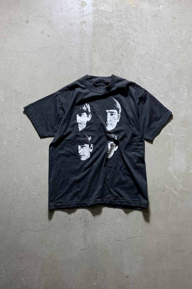90'S S/S THE BEATLES PRINT BAND T-SHIRT / BLACK [SIZE: L USED]