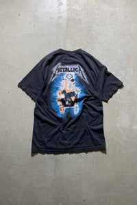 MADE IN MEXICO 94'S S/S METALLICA RIDE THE LIGHTNING PRINT BAND T-SHIRT / BLACK [SIZE: L USED]