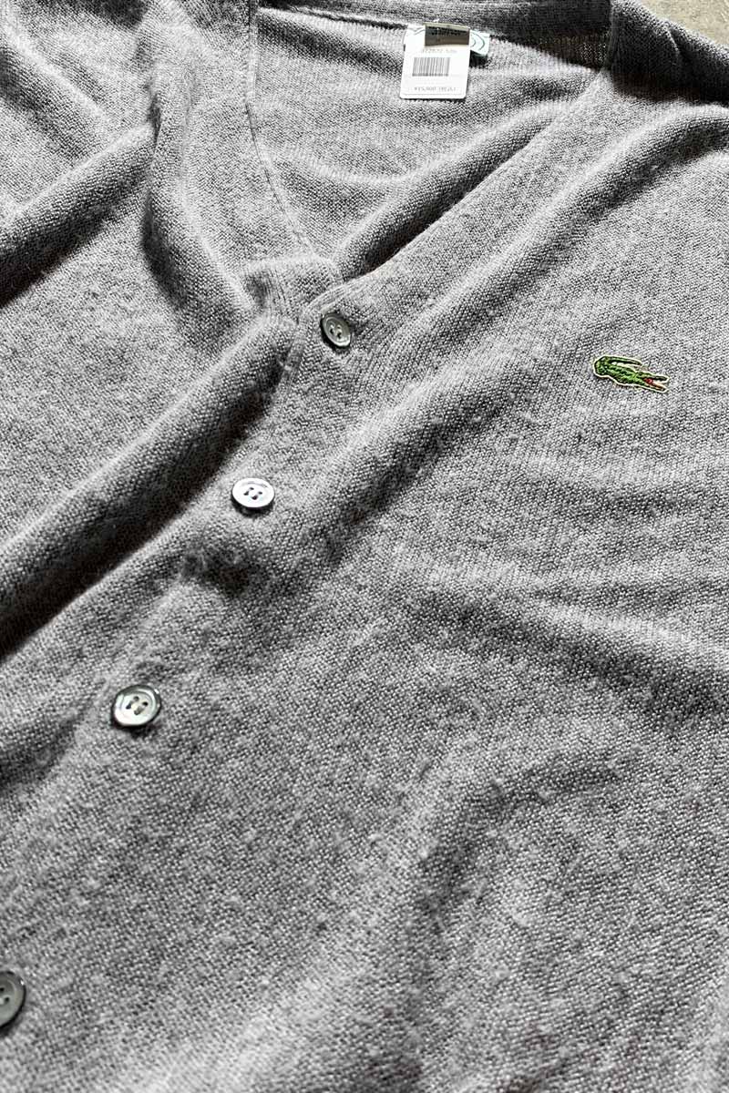 MADE IN USA 80'S ACRYLIC CARDIGAN / GRAY [SIZE: L USED]