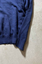 画像をギャラリービューアに読み込む, V-NECK CASHMERE KNIT SWEATER / NAVY [SIZE: M USED]
