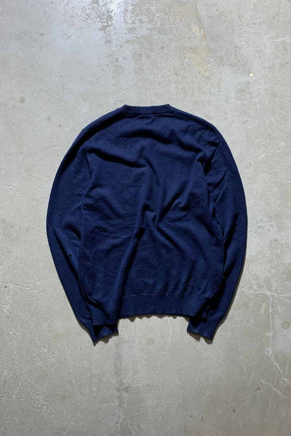 V-NECK CASHMERE KNIT SWEATER / NAVY [SIZE: M USED]