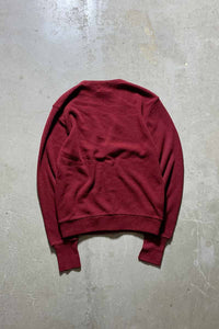MADE IN USA 90'S ACRYLIC KNIT CARDIGAN / BURGUNDY [SIZE: M USED]