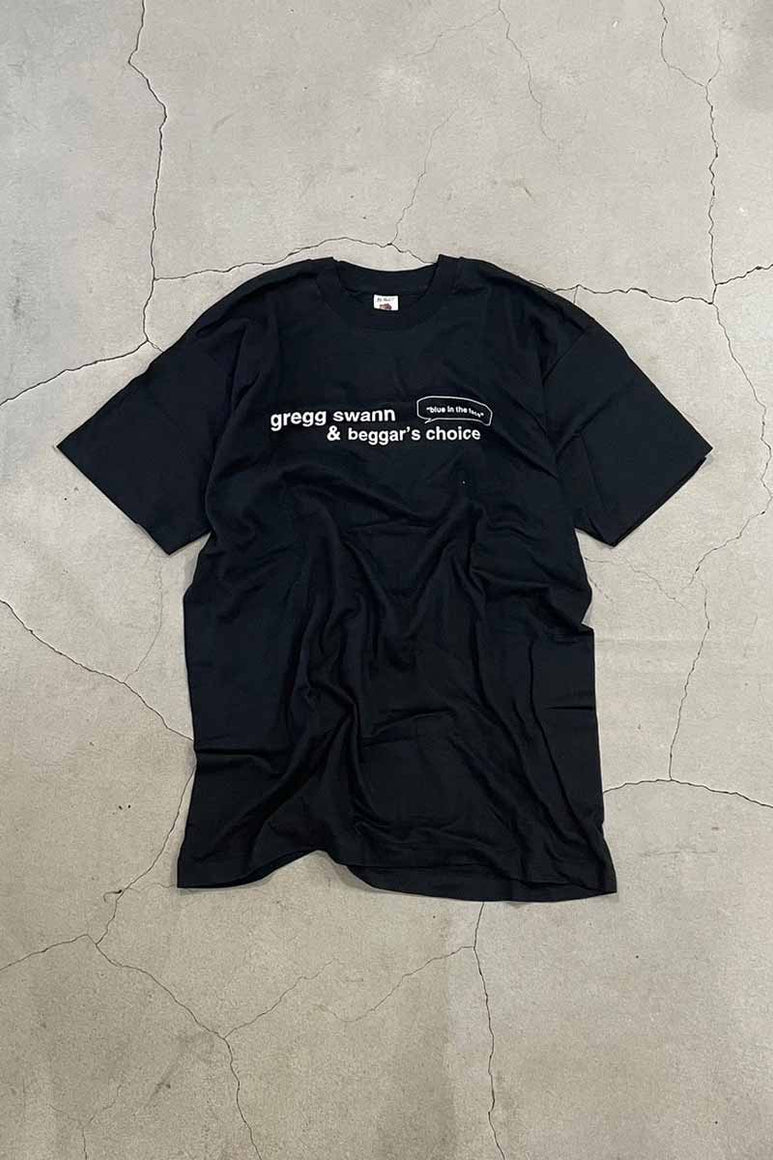 MADE IN USA 90'S S/S GREGG SWANN & BEGGAR'S CHOICE PRINT BAND T-SHIRT / BLACK [SIZE: XL DEADSTOCK/NOS]