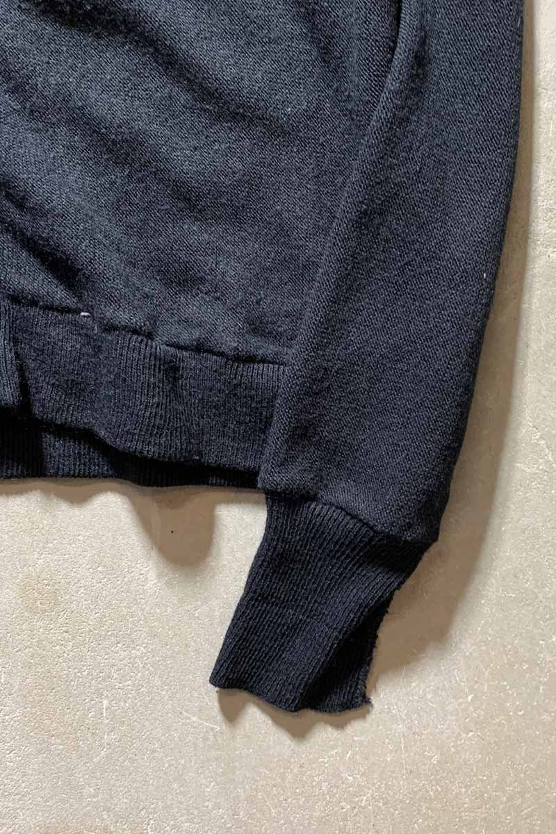 ONE POINT ACRYLIC KNIT CARDIGAN / BLACK [SIZE: XL USED]