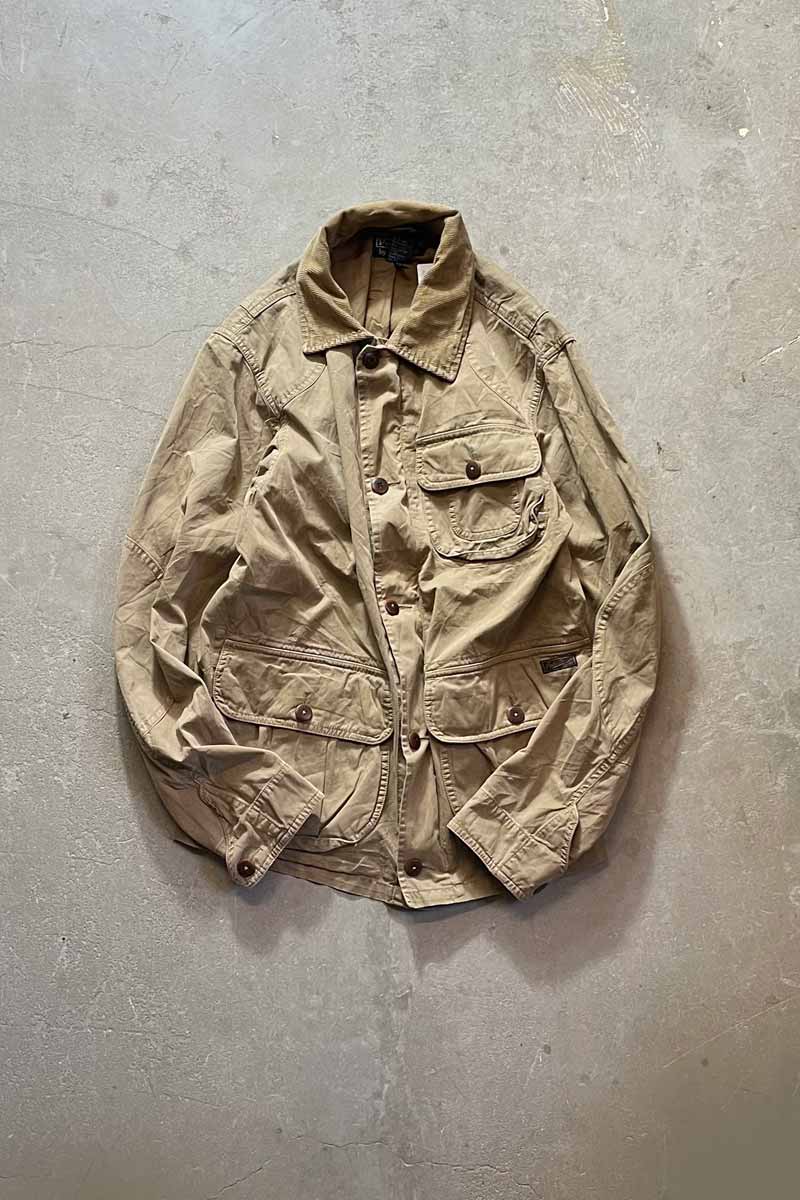 90'S HUNTING JACKET / BEIGE [SIZE: S USED]