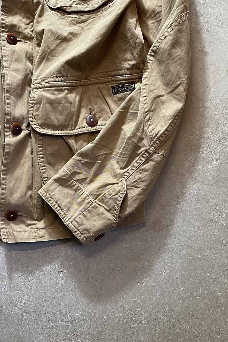 90'S HUNTING JACKET / BEIGE [SIZE: S USED]