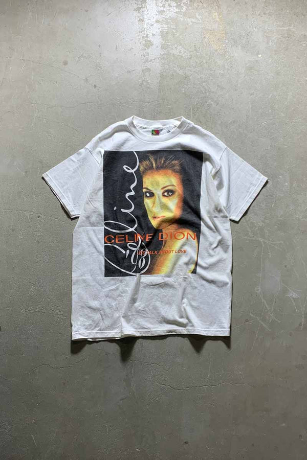 MADE IN MEXICO 98'S S/S CELINE DION PRINT MUSIC T-SHIRT / WHITE [SIZE: XL USED]