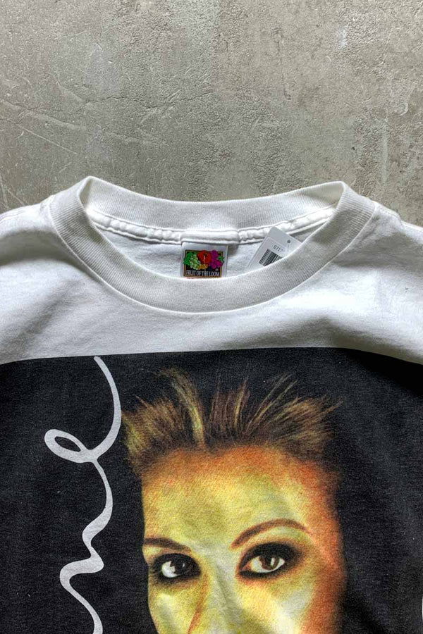 MADE IN MEXICO 98'S S/S CELINE DION PRINT MUSIC T-SHIRT / WHITE [SIZE: XL USED]