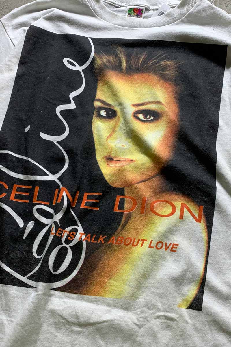 MADE IN MEXICO 98'S S/S CELINE DION PRINT MUSIC T-SHIRT / WHITE [SIZE: XL USED]