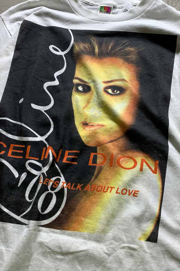 MADE IN MEXICO 98'S S/S CELINE DION PRINT MUSIC T-SHIRT / WHITE [SIZE: XL USED]