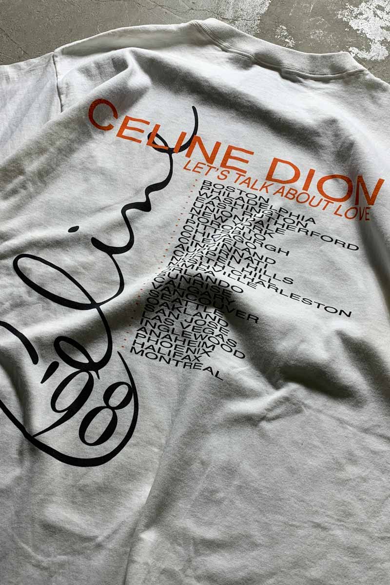 MADE IN MEXICO 98'S S/S CELINE DION PRINT MUSIC T-SHIRT / WHITE [SIZE: XL USED]