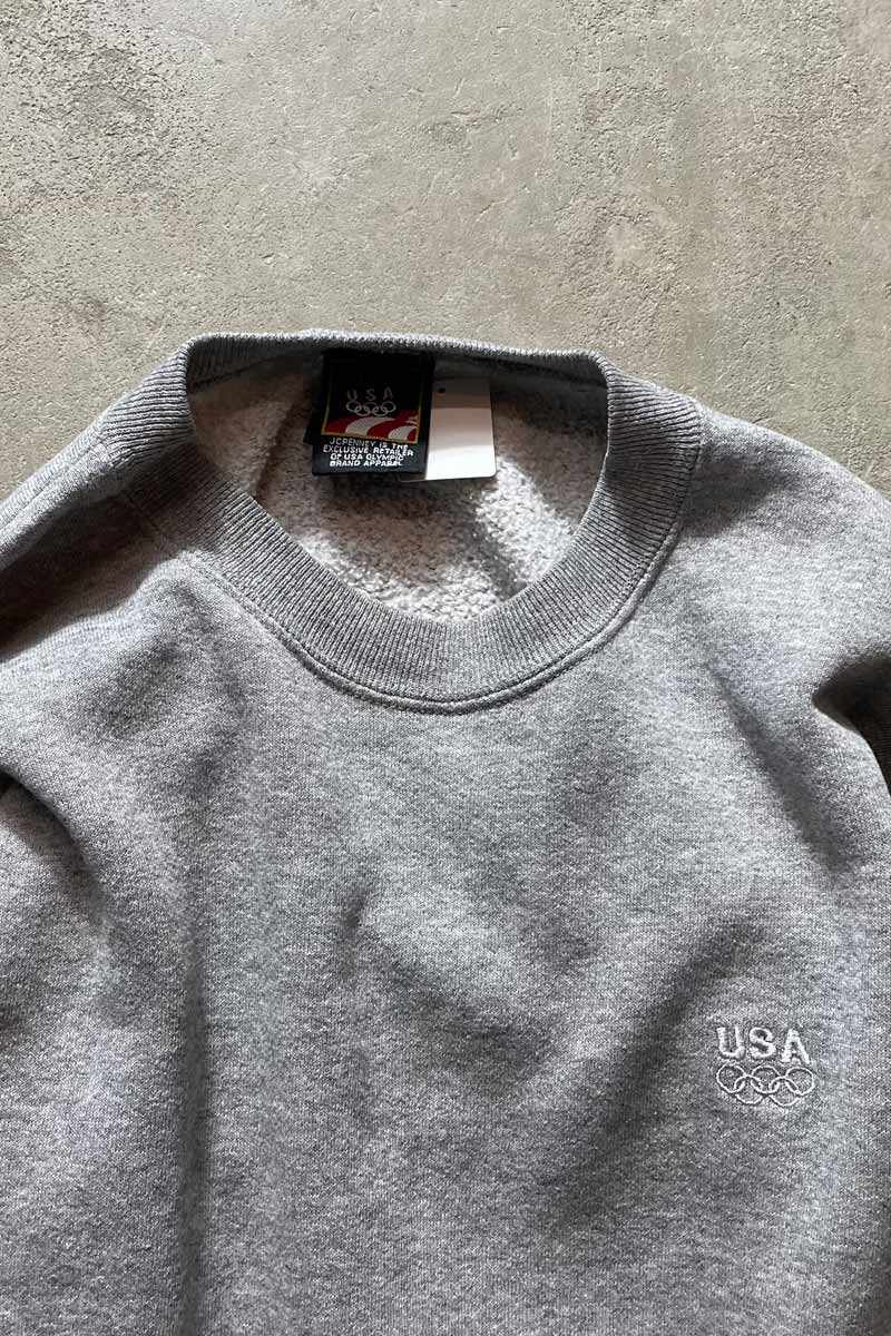 90'S ONE POINT SWEAT SHIRT / GREY [SIZE:L equivalent USED]