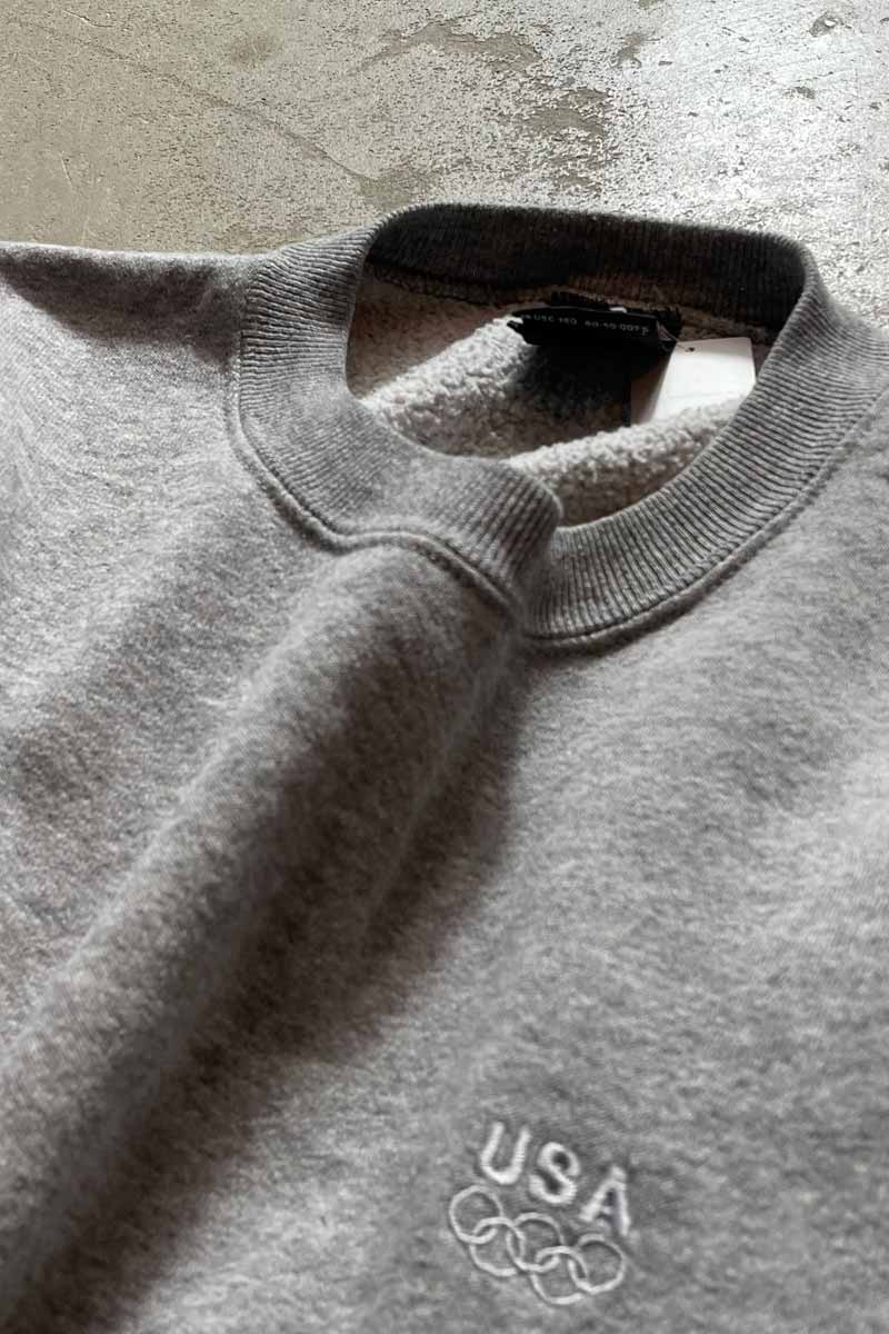 90'S ONE POINT SWEAT SHIRT / GREY [SIZE:L equivalent USED]