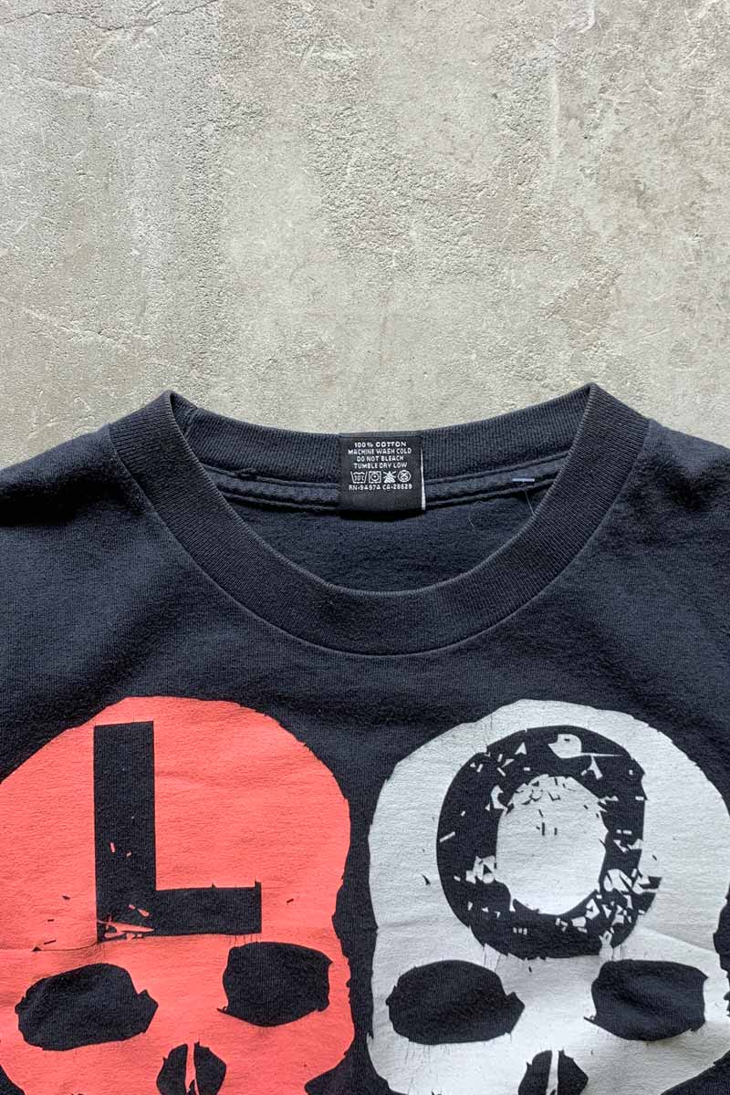 MADE IN MEXICO EARLY 00'S S/S SKULL PRINT T-SHIRT / BLACK [SIZE: L USED]