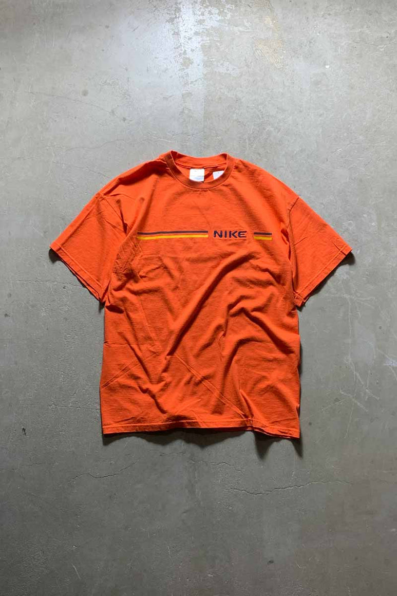 MADE IN MEXICO Y2K EARLY 00'S S/S LOGO PRINT T-SHIRT / ORANGE [SIZE: XL USED]