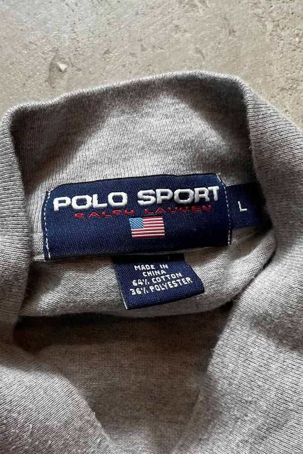 90'S SNAP BUTTON TRACK JACKET / GREY [SIZE: L USED]