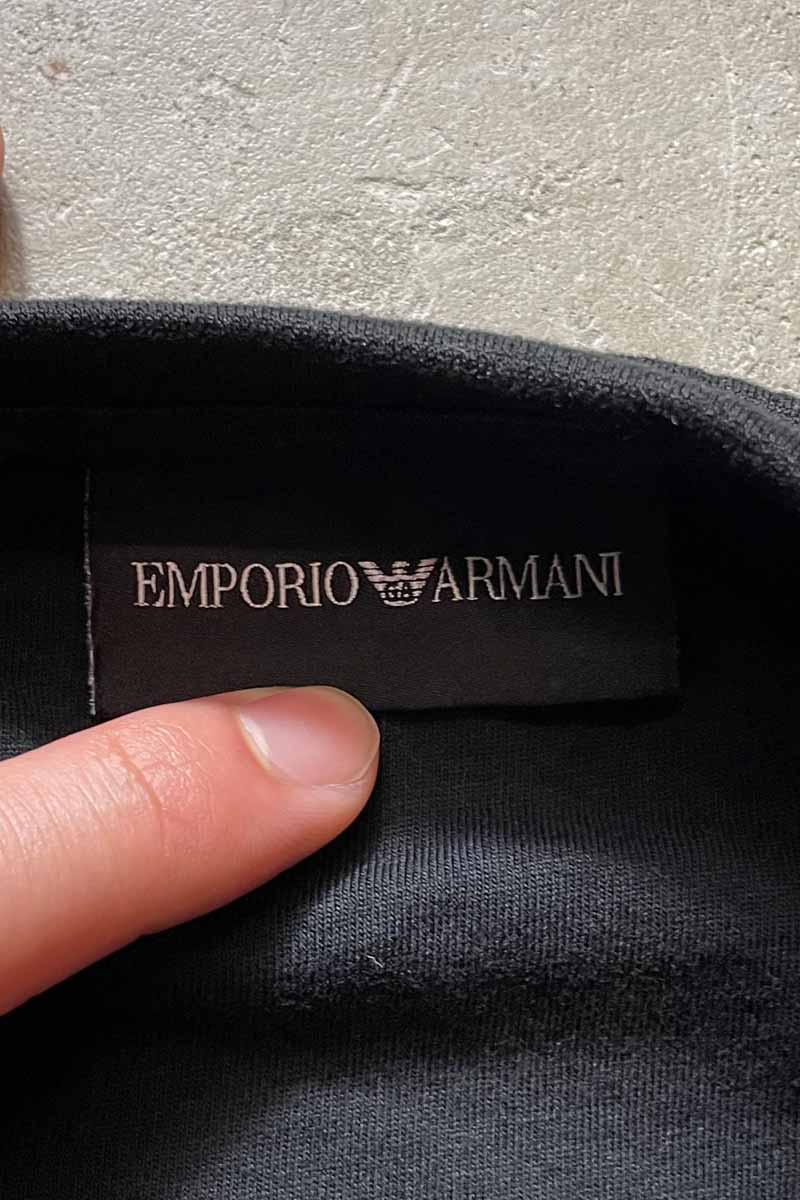 BACK EMBROIDERY SWEAT SHIRT / BLACK [SIZE:L USED]