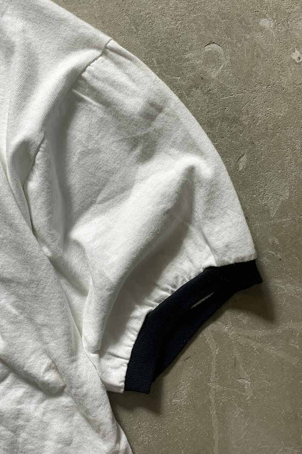MADE IN USA 95'S S/S MTV RINGER T-SHIRT / WHITE / BLACK [SIZE: XL USED]