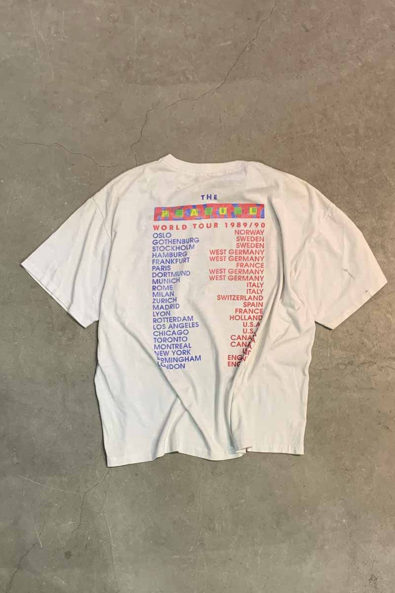 MADE IN USA 89'S S/S PAUL MCCARTNEY PRINT TOUR BAND T-SHIRT / WHITE [SIZE: L USED]