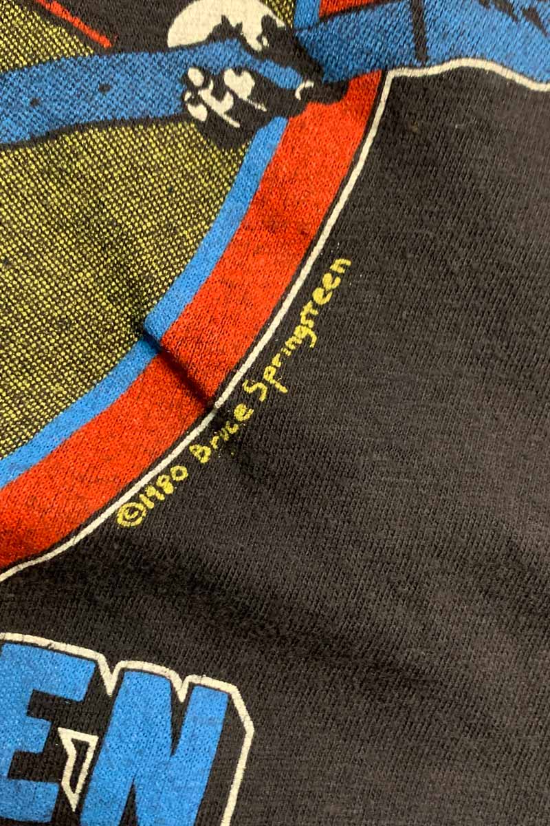 MADE IN USA 80'S S/S BRUCE SPRINGSTEEN PRINT TOUR BAND T-SHIRT / BLACK [SIZE: XL USED]