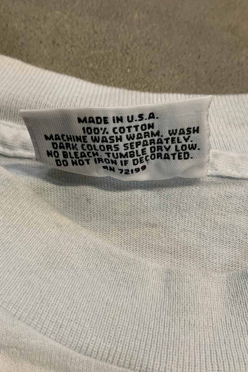MADE IN USA 94'S BUDWEISER ROLLING STONES PRINT BAND T-SHIRT / WHITE [SIZE: XL USED]