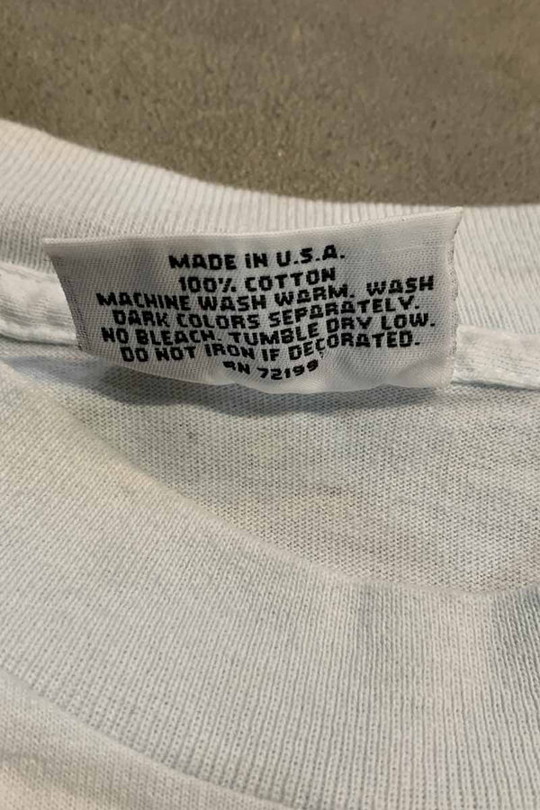 MADE IN USA 94'S BUDWEISER ROLLING STONES PRINT BAND T-SHIRT / WHITE [SIZE: XL USED]