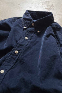 90'S L/S CLASSIC FIT CORDUROY SHIRT / NAVY [SIZE:S USED]