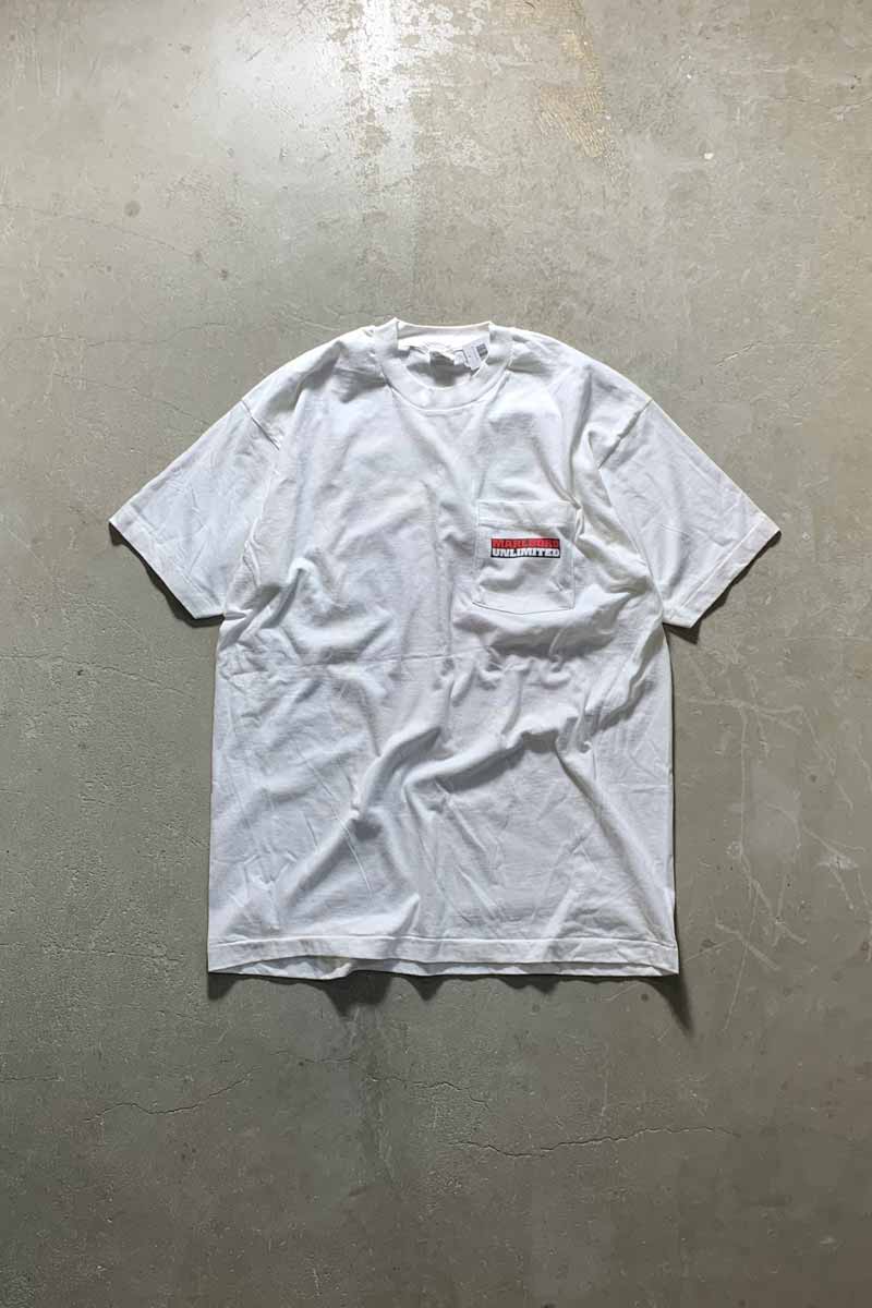 MADE IN USA 96'S S/S MARLBORO ART BACK PRINT ADVERTISING T-SHIRT / WHITE [SIZE: XL USED]