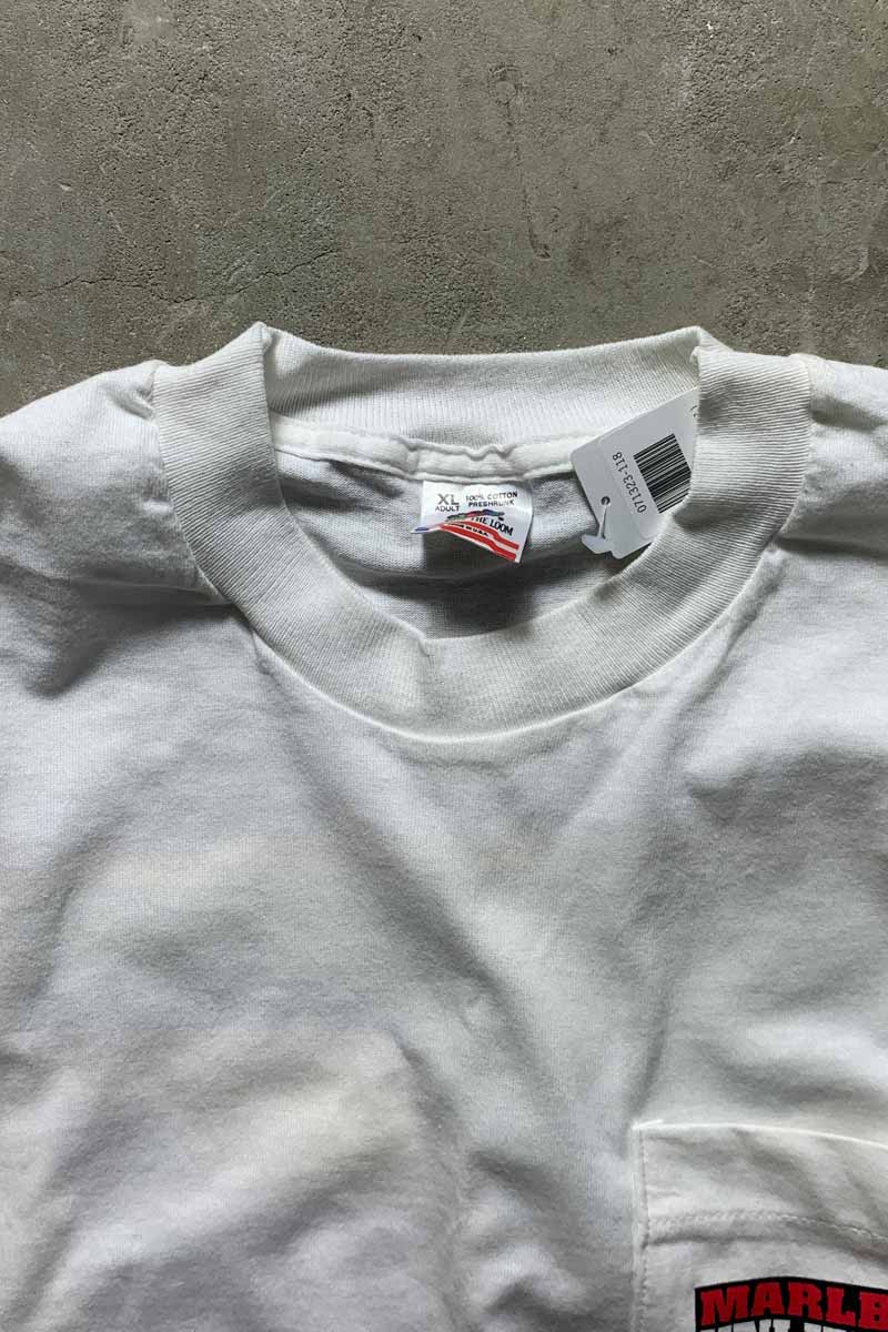 MADE IN USA 96'S S/S MARLBORO ART BACK PRINT ADVERTISING T-SHIRT / WHITE [SIZE: XL USED]
